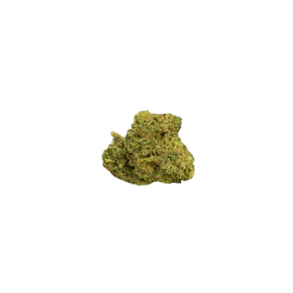 Detailansicht der Blueberry Kush Blüten mit kompakter Struktur und grünlicher Farbgebung. Fruchtiges Aroma mit erdigen Untertönen.