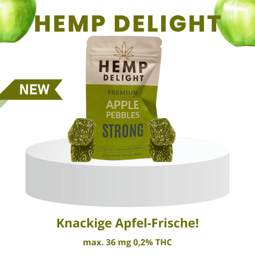 THC Apfelaroma Kieselsteine Stark | Hemp Delight