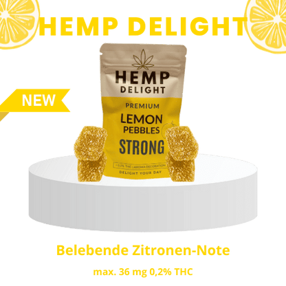 THC Zitronenaroma Kieselsteine Stark | Hemp Delight